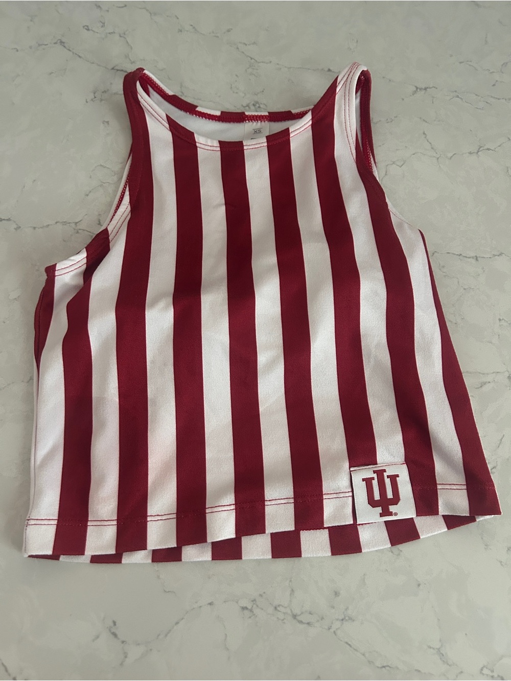 Indiana University Kids' Red & White Striped Tank Top